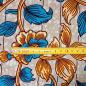 Preview: Afrikanischer Wax Print Stoff Baumwolle ROMANTIC BLUE FLOWERS | Meterware