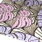 Preview: Afrikanischer Wax Print Stoff Baumwolle TROPICAL LEAF ROSE | Meterware