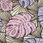 Preview: Afrikanischer Wax Print Stoff Baumwolle TROPICAL LEAF ROSE | Meterware