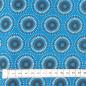 Preview: TURQUOISE DANDELION Afrikanischer-Shweshwe-Stoff