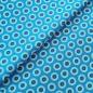 Preview: TURQUOISE-DOTS Afrikanischer-Shweshwe-Stoff