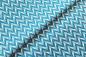 Mobile Preview: TURQUOISE-FAN-PATTERN-Afrikanischer-Shweshwe-Stoff