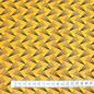 Preview: YELLOW FAN PATTERN Afrikanischer-Shweshwe-Stoff-