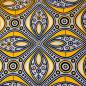 Preview: Afrikanischer Wax Print Stoff Baumwolle YELLOW MOSAIC | Meterware