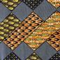 Preview: Afrikanischer Wax Print Stoff Baumwolle YELLOW TILES | Meterware