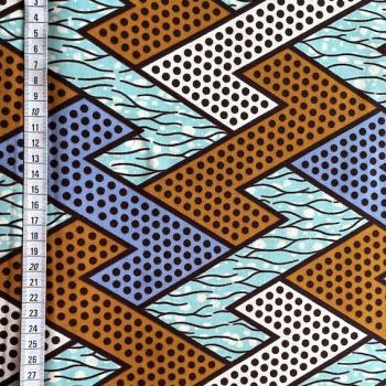 Preview: Afrikanischer Wax Print Stoff Baumwolle ZIGZAG | Meterware