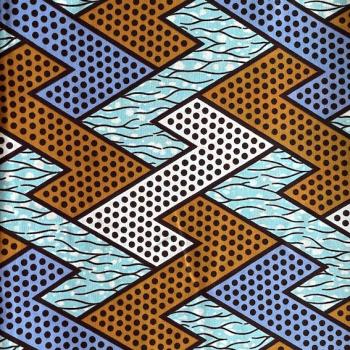 Preview: Afrikanischer Wax Print Stoff Baumwolle ZIGZAG | Meterware