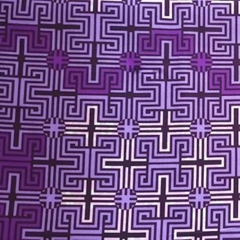 Preview: Afrikanischer Wax Print Stoff Baumwolle BEAUTY PURPLE | Meterware