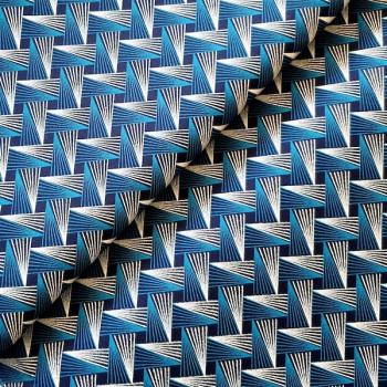BLUE-FAN-PATTERN-Afrikanischer-Shweshwe-Stoff