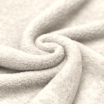Baumwollfleece Sherpa Hellbeige Melange | Meterware