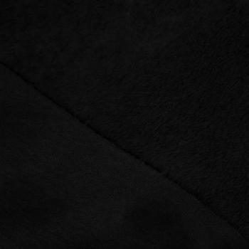 Preview: Baumwollfleece Sherpa Schwarz | Meterware