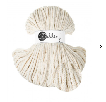 Bobbiny Flechtkordel 5 mm - Shiny Natural