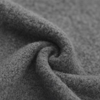 Bouclé Stoff – Grau Meliert | Meterware