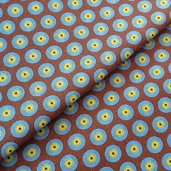 DISCO-BLUE-DOTS-Afrikanischer-Shweshwe-Stoff