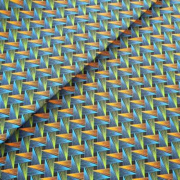 DISCO-BLUE-FAN-PATTERN-Afrikanischer-Shweshwe-Stoff