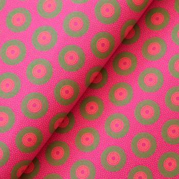 DISCO-PINK-DOTS-Afrikanischer-Shweshwe-Stoff-