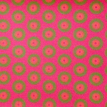 Preview: DISCO-PINK-DOTS-Afrikanischer-Shweshwe-Stoff-
