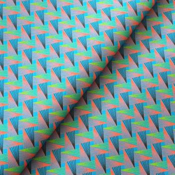 DISCO-TURQUOISE-FAN-PATTERN-Afrikanischer-Shweshwe-Stoff-