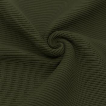 Ottoman Rippjersey Baumwolle Armeegrün | Meterware