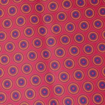 Preview: PINK DANDELION Afrikanischer Shweshwe Stoff