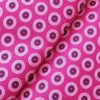PINK-DOTS-Afrikanischer-Shweshwe-Stoff