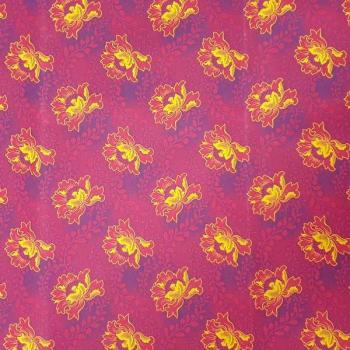 Preview: PINK FLOWER Afrikanischer-Shweshwe-Stoff