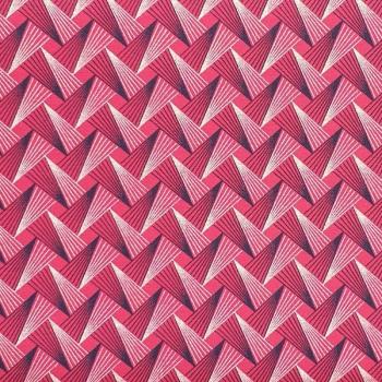 Preview: RED-FAN-PATTERN-Afrikanischer-Shweshwe-Stoff-