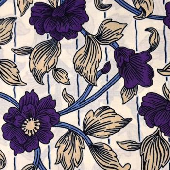 Preview: Afrikanischer Wax Print Stoff Baumwolle ROMANTIC FLOWERS | Meterware