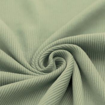 Rippjersey Baumwolle Dusty Grün | Meterware