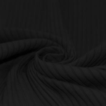 Breitcord Rippjersey Baumwolle Schwarz | Meterware