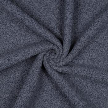 Preview: Teddyplüsch/Polarfleece Doubleface – Jeansblau