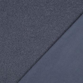 Teddyplüsch/Polarfleece Doubleface – Jeansblau