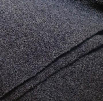Preview: Wollwalk Dunkelgrau Meliert aus Schurwolle