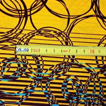 Preview: Afrikanischer Wax Print Stoff Baumwolle YELLOW BUBBLES | Meterware