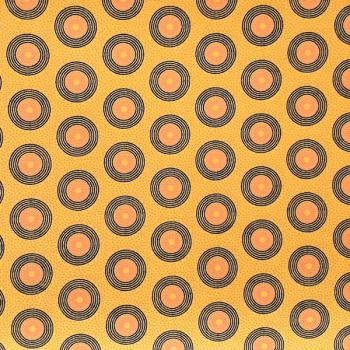 Preview: YELLOW-DOTS-Afrikanischer-Shweshwe-Stoff-