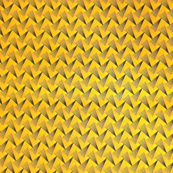 Preview: YELLOW FAN PATTERN Afrikanischer-Shweshwe-Stoff-