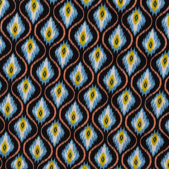 Viskosestoff mit Baumwolle Yellow Peacock Meterware kaufen