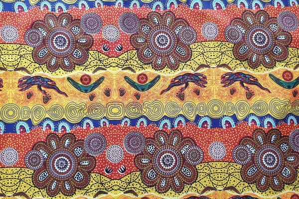 GOLD-HOME-COUNTRY Aborigines-Stoff-aus-Australien
