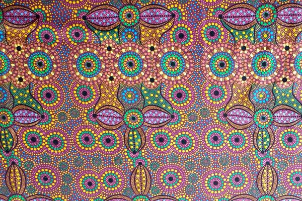 SPIRIT-PLACE Aborigines-Stoff-aus-Australien