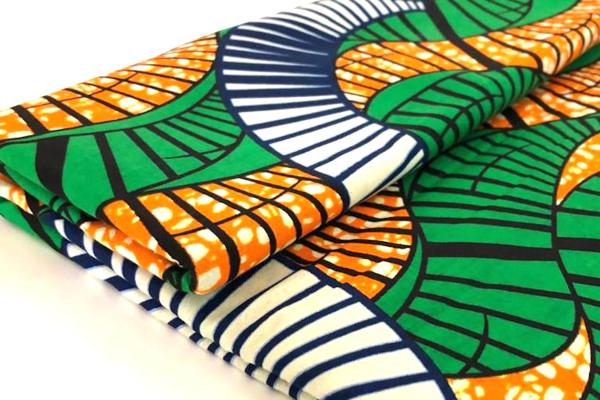 GREEN SEA Wax Print Stoff - Afrikanische Stoffe