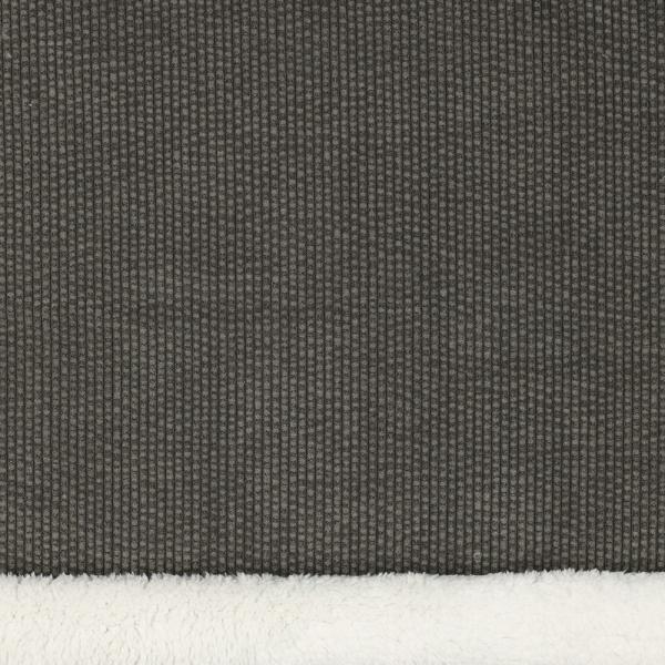 Breitcord Vintage mit Kunstfell – Moosgrün