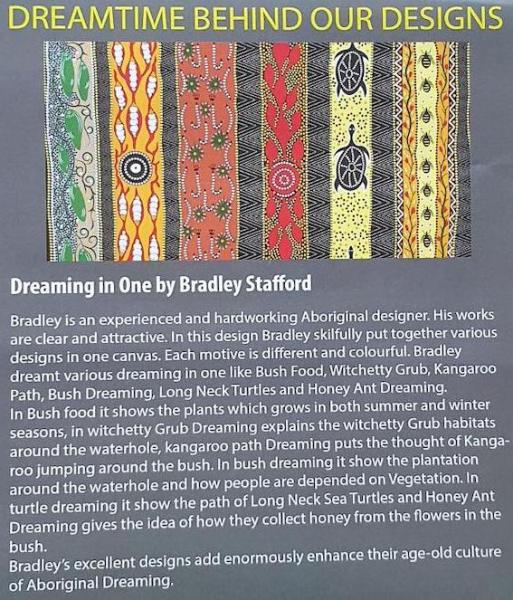 COLOR DREAMING IN ONE Aborigines Stoff aus Australien