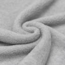 Baumwollfleece Sherpa Hellgrau Melange | Meterware