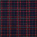 Flanell Baumwolle Dunkelblau Rot Karo