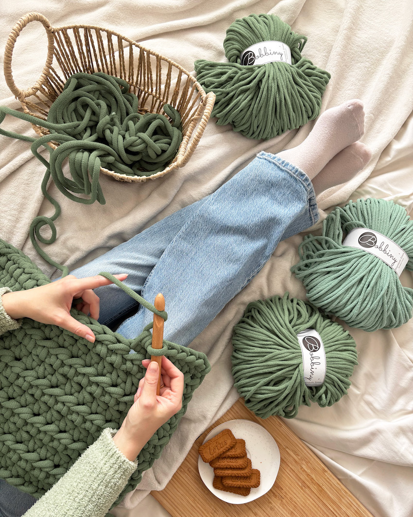 Stricken mit Bobbiny Garn