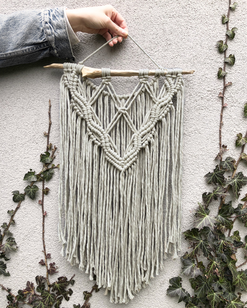 Wandbehang aus Bobbiny Kordeln